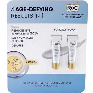 NWT RoC Retinol Correxion Line Smoothing Eye Cream 2 pack 0.5 ounces each